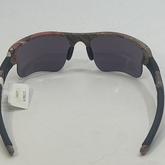 Oakley Flak Jacket Woodland Camo XLJ W/ VR28 Black Iridium Lenses Sunglasses (C) - Picture 5 of 7